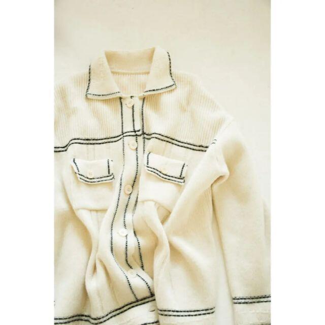 【Alia】 stitch knit jacket 同型