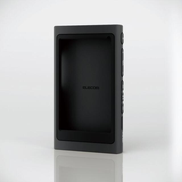 ELECOM(エレコム)のSONYウォークマンNW-A40,30シリーズ用シリコンケース ブラック スマホ/家電/カメラのオーディオ機器(ポータブルプレーヤー)の商品写真
