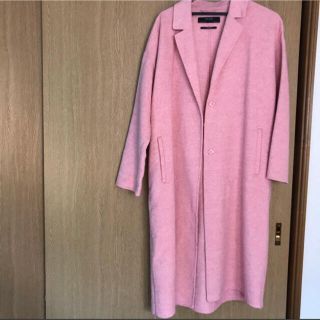 ザラ(ZARA)のZARA ピンクチェスターコート(チェスターコート)