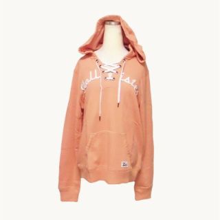 ホリスター(Hollister)の★新品★ホリスター★スウェットレースアップPOパーカー (Orange/M)(パーカー)