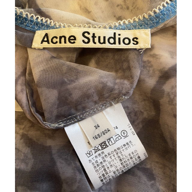 ACNE(アクネ)の美品ACNE STUDIOSパイソンシースルーワンピース34 レディースのワンピース(ひざ丈ワンピース)の商品写真