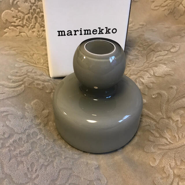 新品 マリメッコ marimekko フラワーベース 花瓶 GREY OPAC