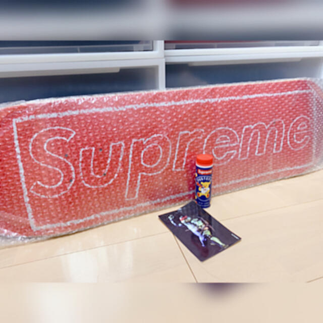 Supreme KAWS Chalk Logo Skateboard "Red"