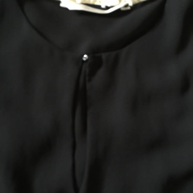 ZARA(ザラ)のZARA  シフォンカットソー ブラック  M レディースのトップス(カットソー(半袖/袖なし))の商品写真