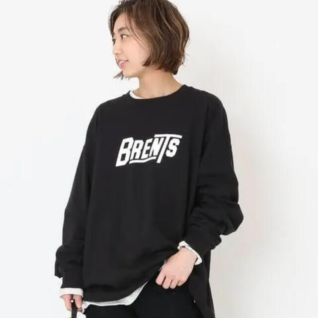 DEUXIEME CLASSE(ドゥーズィエムクラス)の【BRENTS SPORTSWEAR】ロゴ ロングTシャツ ブラック レディースのトップス(Tシャツ(長袖/七分))の商品写真