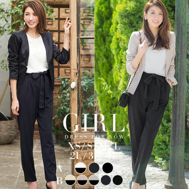 GIRL(ガール)のGIRL パンツスーツ　ブラウス　 レディースのフォーマル/ドレス(スーツ)の商品写真