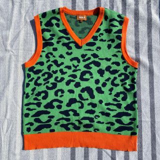 シュプリーム(Supreme)のGOLF WANG ヒョウ柄 タンクトップ L  ベスト　knit vest(ベスト)