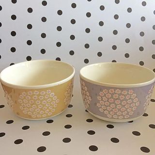 マリメッコ(marimekko)の♡マリメッコ  プケッティ ボウル ベージュ グレー marimekko(食器)