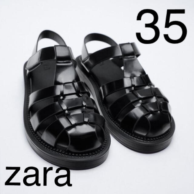 ZARA(ザラ)のZARA フラットケージサンダル　35 レディースの靴/シューズ(サンダル)の商品写真