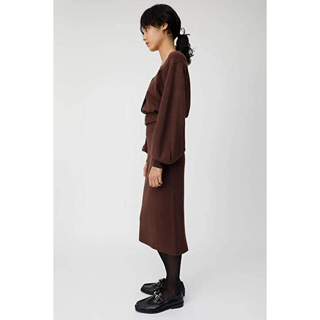 moussy(マウジー)のMOUSSY 2WAY BLOUSING KNIT DRESS レディースのワンピース(ひざ丈ワンピース)の商品写真