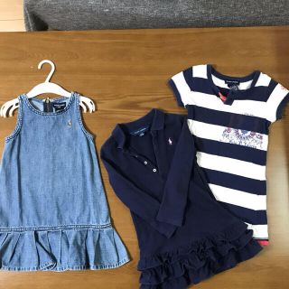 ラルフローレン(Ralph Lauren)の【100】ラルフローレン デニムワンピース＋おまけ2点(ワンピース)