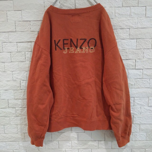 KENZO(ケンゾー)のKENZO ケンゾージーンズ スウェットトレーナー 刺繍ロゴ フリーサイズ メンズのトップス(スウェット)の商品写真