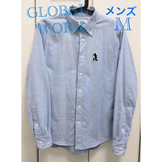グローバルワーク(GLOBAL WORK)の【GLOBAL  WORK】ミッキーブルーシャツ　M（メンズ）(シャツ/ブラウス(長袖/七分))