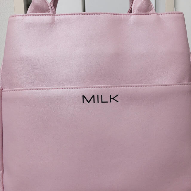 MILK(ミルク)のMILK リボンバッグ　ピンク レディースのバッグ(ハンドバッグ)の商品写真