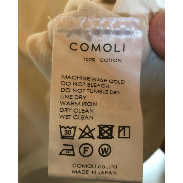 COMOLI(コモリ)の専用　comoli コモリ  空紡天竺tシャツ　ECRU エクリュ　サイズ2 メンズのトップス(Tシャツ/カットソー(半袖/袖なし))の商品写真