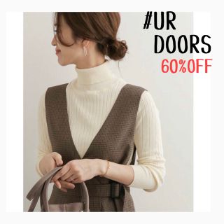 アーバンリサーチドアーズ(URBAN RESEARCH DOORS)の★新品未使用タグ付き★UR DOORS＊ストレッチリブタートルネックニット(ニット/セーター)