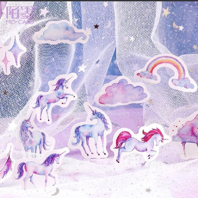 大人気 フレークシール ユニコーン パステル かわいい ゆめかわ おしゃれの通販 By T Mama ラクマ