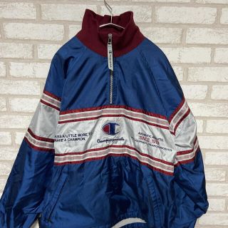 チャンピオン(Champion)のチャンピオン　ナイロンジャケット　ハーフジップ　 M(ナイロンジャケット)