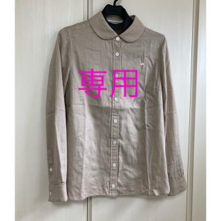 ミナペルホネン(mina perhonen)の【専用】ミナペルホネン＊even ベージュ　丸襟ブラウス(シャツ/ブラウス(長袖/七分))