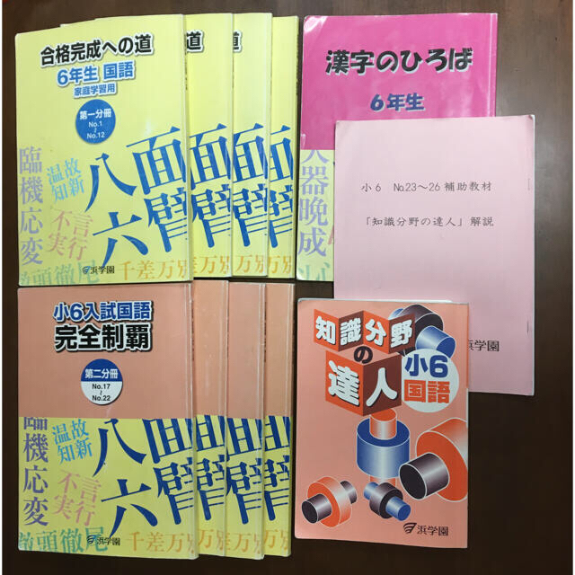 小6 浜学園 国語 1年分 フルセット 11冊＋補助教材Ｎｏ．2.4.6