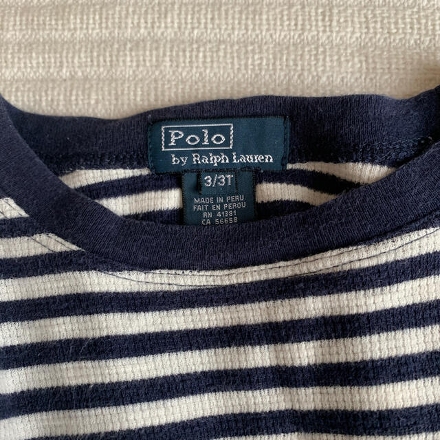 POLO RALPH LAUREN(ポロラルフローレン)のラルフローレン　ポロ　カットソー　ボーダー　3T 100 キッズ/ベビー/マタニティのキッズ服男の子用(90cm~)(Tシャツ/カットソー)の商品写真