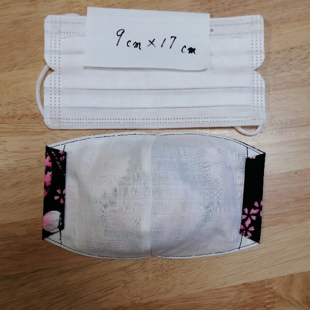 ㉒さくらと蝶インナーマスク(ハンドメイド) ハンドメイドのファッション小物(その他)の商品写真