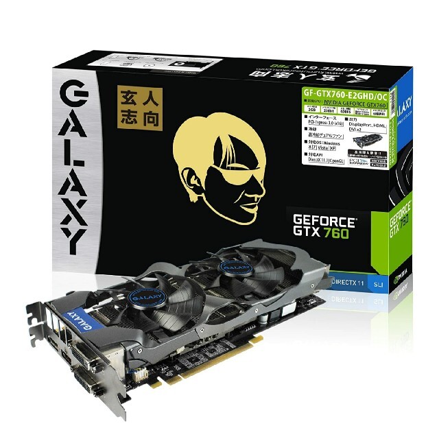 玄人志向　galaxy Nvidia　GeForce　GTX760 3