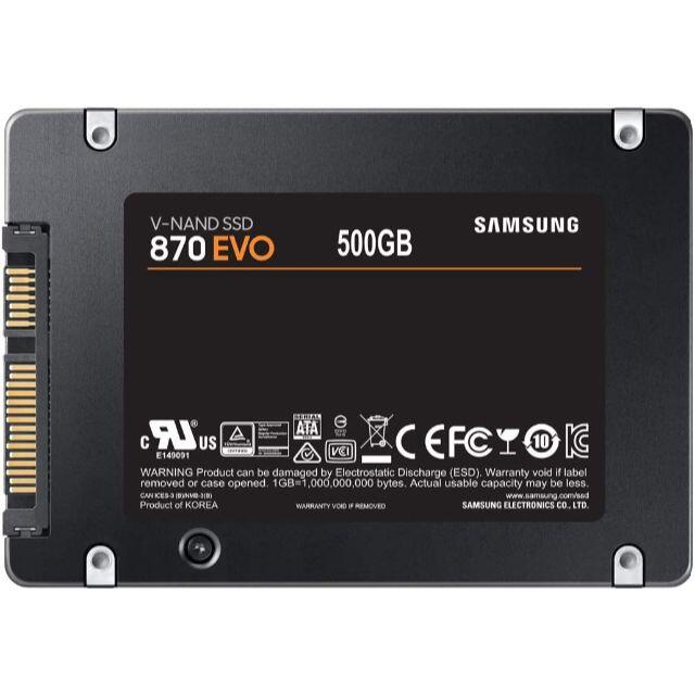 【新品保証有】2.5インチSSD サムスン 870 EVO 500GB 2