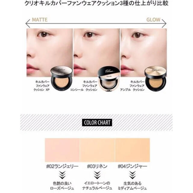 CLIO キルカバー アンプルクッション リフィル コスメ/美容のベースメイク/化粧品(化粧下地)の商品写真