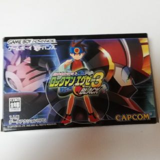 ゲームボーイアドバンス(ゲームボーイアドバンス)のGBA用ソフト　ロックマンエグゼ3BLACK中古品箱説明書あり動作確認済(携帯用ゲームソフト)