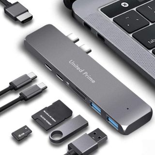 マック(Mac (Apple))のUSB C ハブ 2019 macbookpro13インチAir 13 (PC周辺機器)