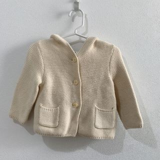 ベビーギャップ(babyGAP)のBabyGap くま耳カーディガン オフホワイト 70(カーディガン/ボレロ)