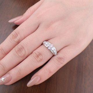 天然ピンクダイヤモンド 1ct✨リング プラチナ 15号 鑑別ソーテ付