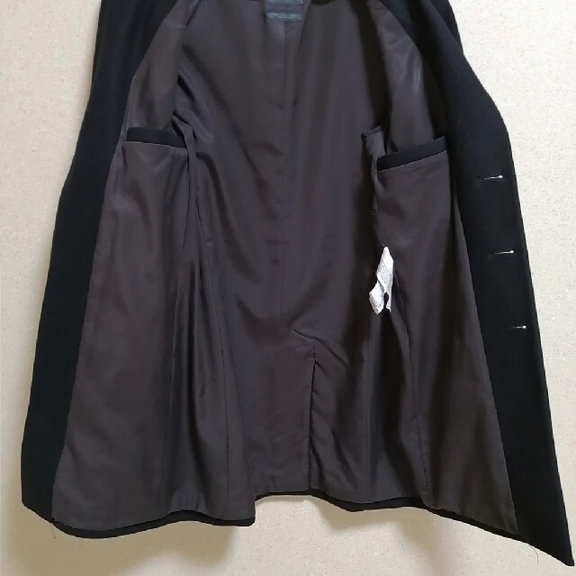 ZARA(ザラ)のZARA ブラック チェスターコートローグコート メンズのジャケット/アウター(チェスターコート)の商品写真