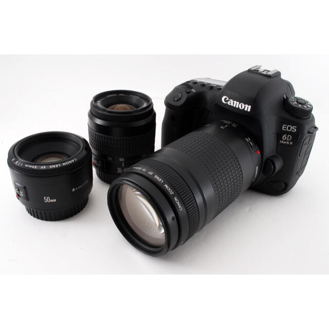 Canon EOS 6D mark II標準&望遠&単焦点トリプルレンズセット