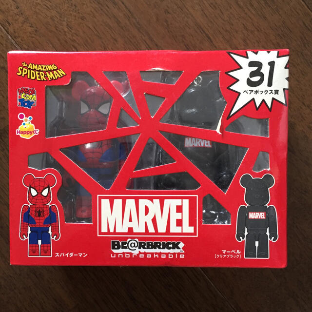 MARVEL(マーベル)のBE@RBRICK ベアブリック スパイダーマン マーベルクリアブラック エンタメ/ホビーのフィギュア(アメコミ)の商品写真