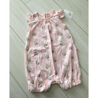 ベビーギャップ(babyGAP)の新品タグ付き美品！babygap ベビーギャップの可愛い花柄ロンパース(ロンパース)