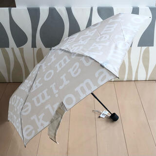 マリメッコ(marimekko)の新品 マリメッコ 折り畳み傘 MARILOGO マリロゴ ベージュ(傘)