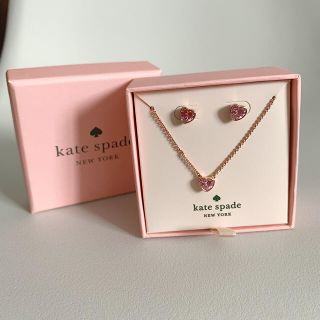 ケイトスペードニューヨーク(kate spade new york)の【 kate spade 】ネックレス ピアス セット ハートモチーフ(ネックレス)