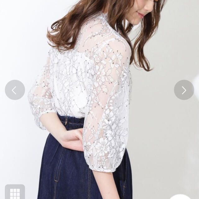 在庫一掃売り切りセール JILLSTUART レーストリミングシャツ ジル