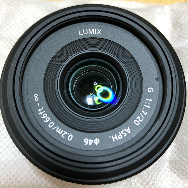 Panasonic(パナソニック)のPanasonic LUMIX G 20ｍｍ F1.7 ASPH. H-H020 スマホ/家電/カメラのカメラ(レンズ(単焦点))の商品写真