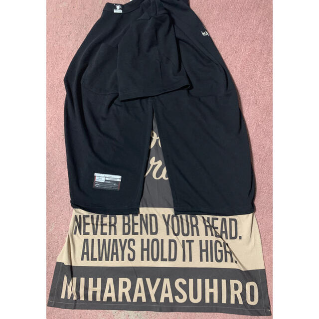 MIHARAYASUHIRO(ミハラヤスヒロ)の新品　GU ミハラヤスヒロ　Tシャツ　バンダナ　ドッキング　黒　レイヤード メンズのトップス(Tシャツ/カットソー(半袖/袖なし))の商品写真
