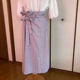 ザラ(ZARA)のZARA チェック柄スカート(ロングスカート)