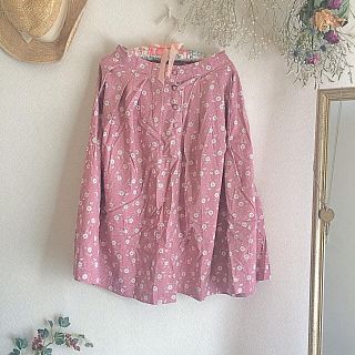 フラワー(flower)の💐vintage小花柄ピンクスカート(ロングスカート)