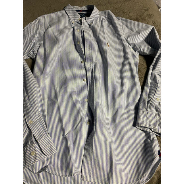Ralph Lauren(ラルフローレン)のポロ ラルフローレン スリム フィット slim fit ストライプ水色 シャツ メンズのトップス(シャツ)の商品写真