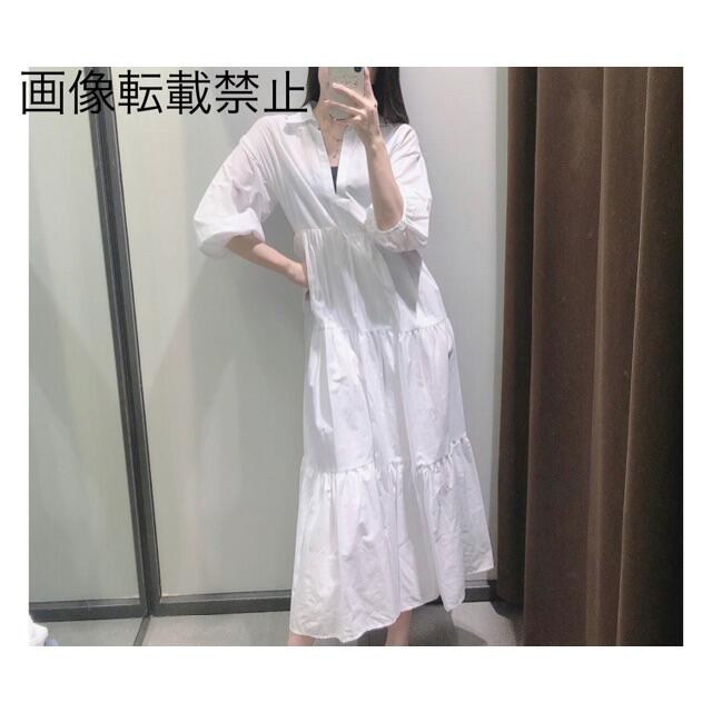 ZARA(ザラ)の🌼春新作💐3700◆white シャツワンピース  レディースのワンピース(ひざ丈ワンピース)の商品写真