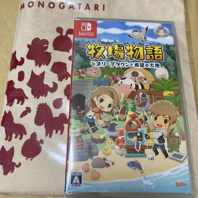 Nintendo Switch(ニンテンドースイッチ)の牧場物語 オリーブタウンと希望の大地 Switch 特典トートバッグ付き エンタメ/ホビーのゲームソフト/ゲーム機本体(家庭用ゲームソフト)の商品写真