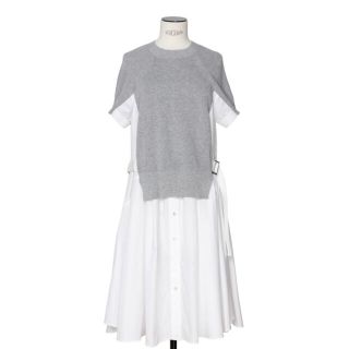 サカイ(sacai)のhii様専用sacai SCW-019 Cotton Knit Dress gr(ロングワンピース/マキシワンピース)