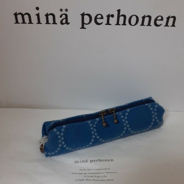 mina perhonen(ミナペルホネン)のラストです💓ミナペルホネン　dopペン・マスク・化粧ポーチ💓 ハンドメイドのファッション小物(ポーチ)の商品写真