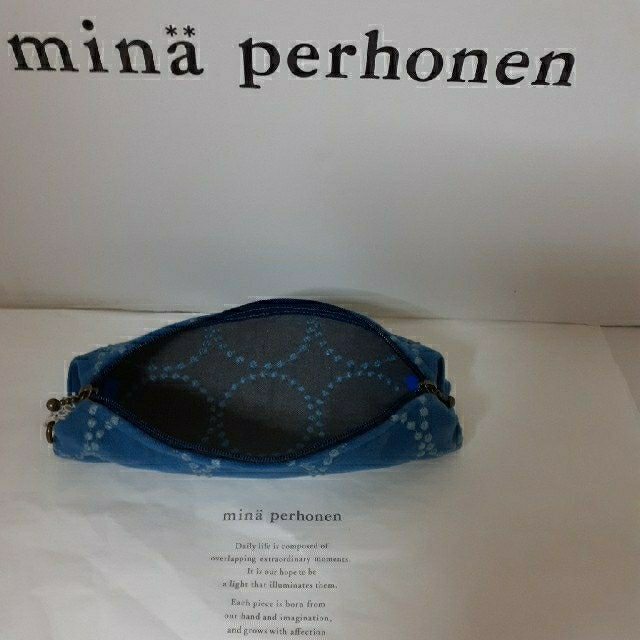 mina perhonen(ミナペルホネン)のラストです💓ミナペルホネン　dopペン・マスク・化粧ポーチ💓 ハンドメイドのファッション小物(ポーチ)の商品写真